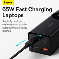 Baseus 65W GaN ładowarka listwa zasilająca 4 porty szybki pulpit Adapter szybka stacja ładująca dla iphone 13 12 Pro Max Xiaomi Samsung 3